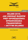 BILANS 2018. Jak uniknąć błędów przy sporządzaniu sprawozdania finansowego - aktywa bilansu - ebook