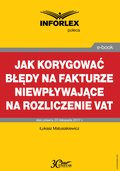 Jak korygować błędy na fakturze niewpływające na rozliczenie VAT - ebook