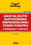 Jakie są skutki zastosowania nieprawidłowej stawki podatku u sprzedawcy i nabywcy - ebook