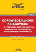 Odpowiedzialność księgowego - w przepisach karnych, karnych skarbowych, podatkowych, rachunkowych i prawa pracy - ebook