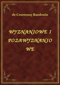 Wyznaniowe I Pozawyznaniowe - ebook