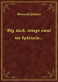 Bóg duch, innego zwać nie będziecie... - ebook