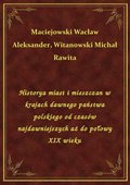 Historya miast i mieszczan w krajach dawnego państwa polskiego od czasów najdawniejszych aż do połowy XIX wieku - ebook