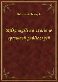 Kilka myśli na czasie w sprawach publicznych - ebook