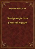 Kontynuacja listu poprzedzającego - ebook