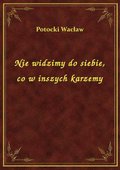 Nie widzimy do siebie, co w inszych karzemy - ebook