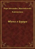 Wiersz o krytyce - ebook