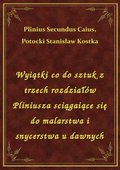 Wyiątki co do sztuk z trzech rozdziałów Pliniusza sciągaiące się do malarstwa i snycerstwa u dawnych - ebook