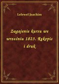 Zagajenie kursu we wrześniu 1823. Rękopis i druk - ebook