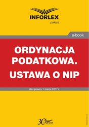 : ORDYNACJA PODATKOWA. USTAWA O NIP - ebook