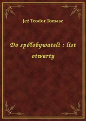 : Do spółobywateli : list otwarty - ebook