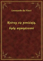 : Którzy się poniżają, będą wywyższeni - ebook