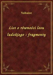 : List o równości losu ludzkiego : fragmenty - ebook