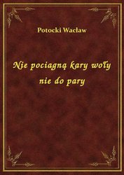 : Nie pociagną kary woły nie do pary - ebook