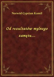 : Od rezultatów mylnego zamętu... - ebook