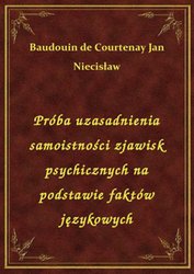 : Próba uzasadnienia samoistności zjawisk psychicznych na podstawie faktów językowych - ebook