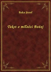 : Tekst o miłości Bożej - ebook