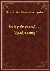 : Wstęp do przekładu "Epok natury" - ebook